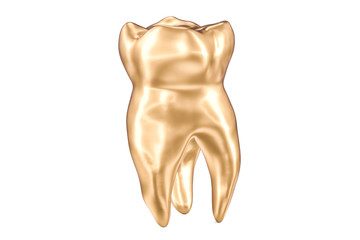 Golden Tooth concept, 3D rendering