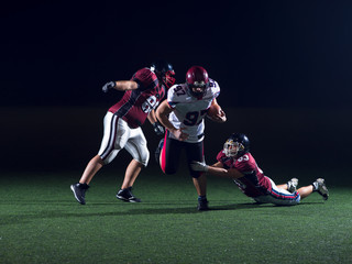 Fototapeta na wymiar American football players in action