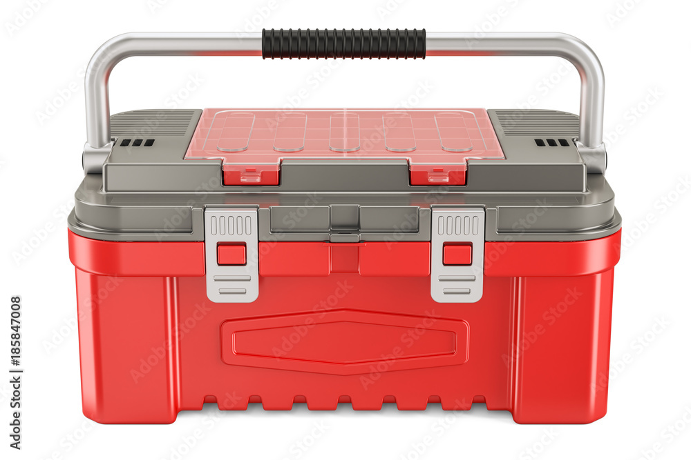 Poster toolbox closeup, 3d rendering