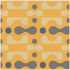 Amazing curvy rounded shapes seamless pattern. Design for print, fabric, textile. Seamless wallpaper.