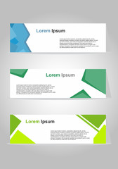Fototapeta premium set of three modern business vector banner designs
