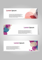 Fototapeta premium header set of three banner business vector design modern color circle