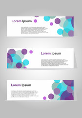 Fototapeta premium header set of three banner business vector design modern color circle