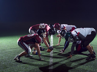 american football players are ready to start