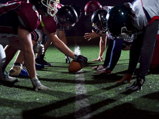 american football players are ready to start