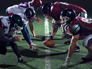 american football players are ready to start