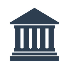 Icon of Bank on white background.