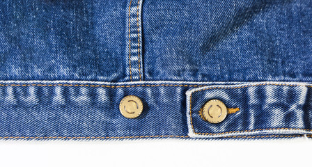 Jeans blue color, isolated on white background