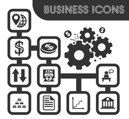 Business icons set