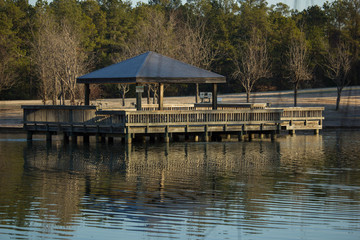 Fototapeta premium Fishing dock on water