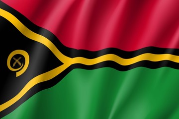 Flag Vanuatu national flag. Patriotic symbol in official country colors. Illustration of Oceania state flag. Vector relistic icon