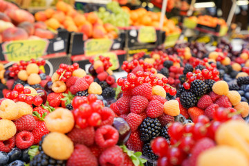 fresh fruits sold in market