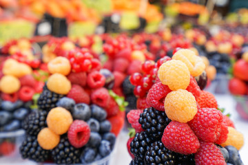 fresh fruits sold in market
