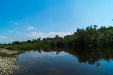 Fototapeta na wymiar The river Kitoy in Eastern Siberia