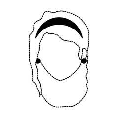 beautiful woman head avatar character