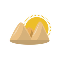 mountains and sun icon