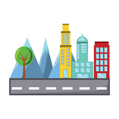 Fototapeta premium city buildings design