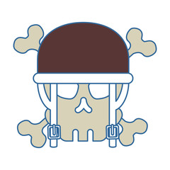 extreme skull with helmet