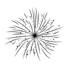 fireworks explosion decorative frame