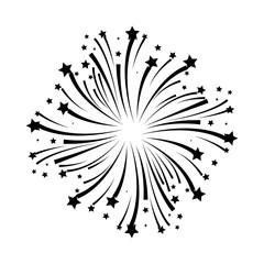 fireworks explosion decorative frame