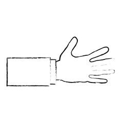 hand human shake isolated icon