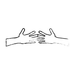 hands human shake isolated icon