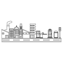 Naklejka premium city buildings design