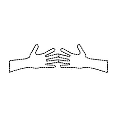 hands human shake isolated icon