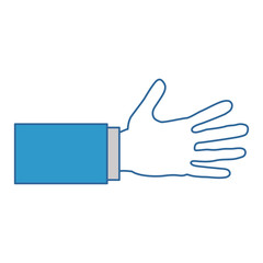 hand human shake isolated icon