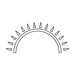 summer sunset scene icon