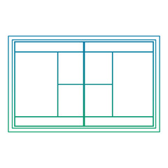 tennis field court grass grid top view vector illustration
