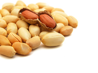 Peanuts isolated on white