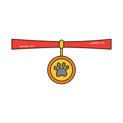 collar pet icon image vector illustration design 