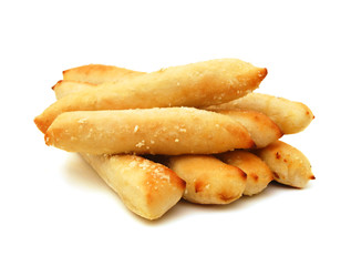 Bread sticks isolated on white