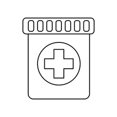 medication bottle icon image vector illustration design 