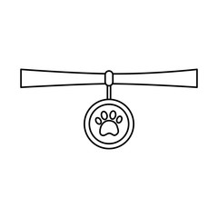 collar pet icon image vector illustration design 