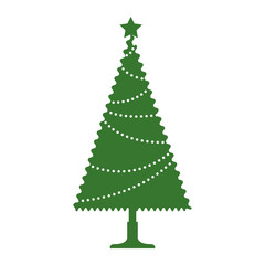 christmas tree isolated icon