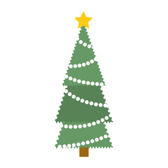 christmas tree isolated icon