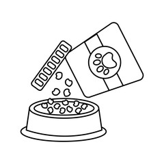 food bowl pet icon image vector illustration design 