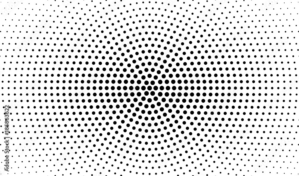 Aufkleber abstract radial gradient in halftone style. retro and vintage. hipster pattern of dots for your proj
