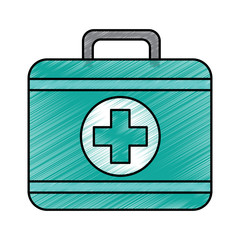 Obraz premium first aid kit icon image vector illustration design 