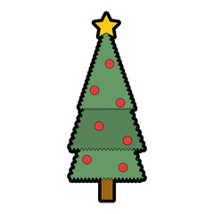 christmas tree isolated icon vector illustration design