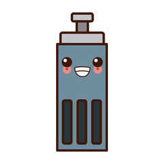 Thermo bottle isolated cute kawaii cartoon vector illustration