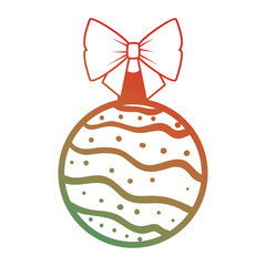 christmas ball hanging icon vector illustration design