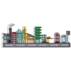 Fototapeta premium city buildings design