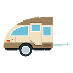 Trailer home isolated icon vector illustration graphic design