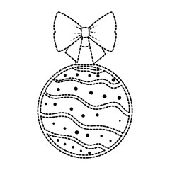 christmas ball hanging icon vector illustration design