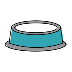 empty bowl food pet accessory icon vector illustration