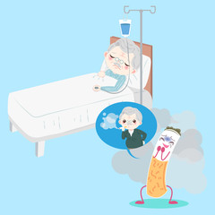 old man with smoke problem