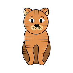 cat sitting pet animal domestic vector illustration